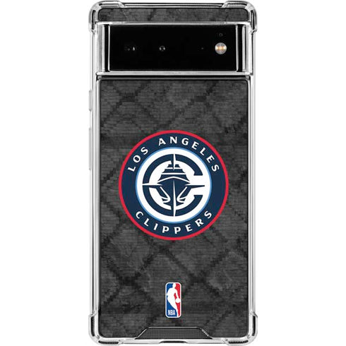 NBA Los Angeles Clippers Black Rust Google Pixel 6 Clear Case